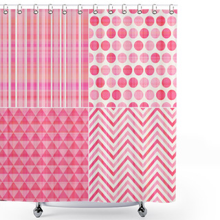 Personality  Seamless Pink Texture Pattern Background Shower Curtains