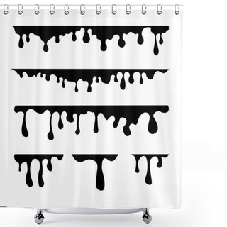 Personality  Paint Drips Background. Shower Curtains