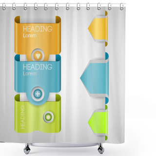 Personality  Vector Background With Arrows And Numbers. Shower Curtains