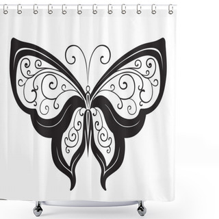 Personality  Abstract  Decorative Butterfly. Shower Curtains