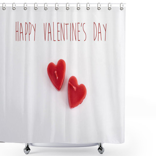 Personality  Heart Red Candle Isolated Shower Curtains