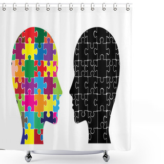 Personality  Brain Hemispheres Shower Curtains