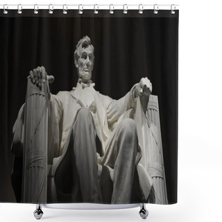 Personality  Lincoln Memorial At Night Shower Curtains