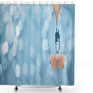 Personality  Family Life Insurance And Policy Shower Curtains