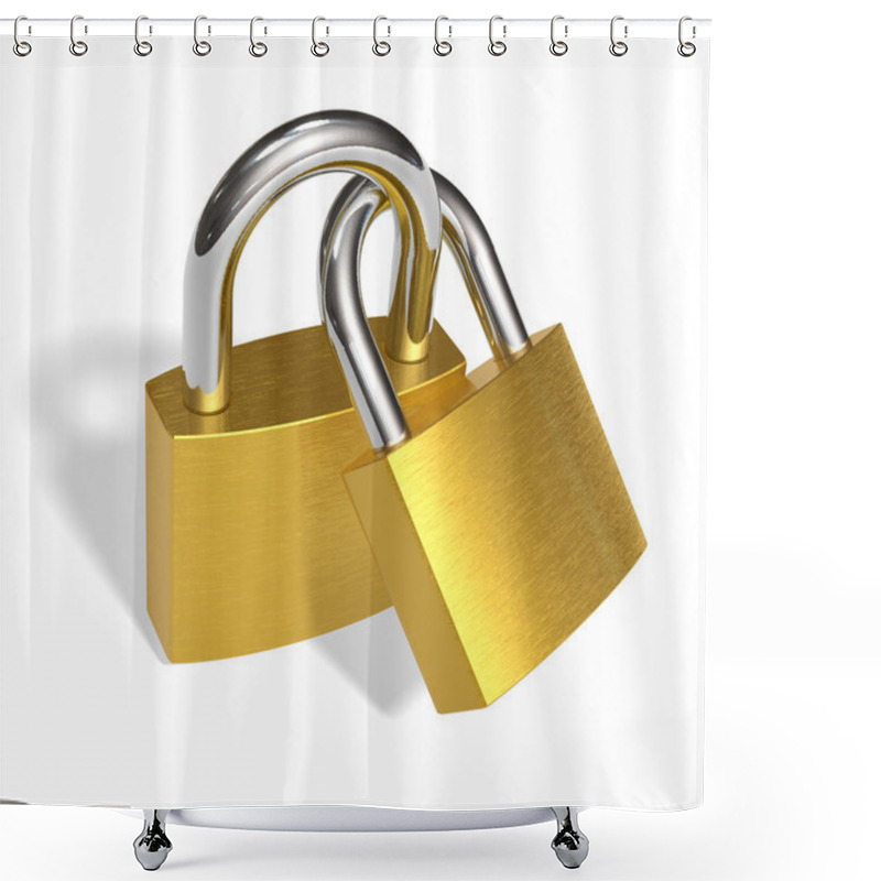 Personality  Joined Padlocks Shower Curtains
