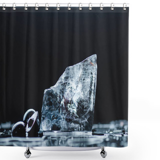 Personality  Ripe Cherry With Ice Cube  Shower Curtains