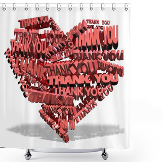 Personality  Thank You From Heart Shower Curtains