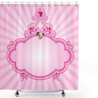 Personality  Princess Pink Frame Shower Curtains