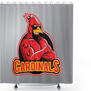Personality  Cardinals Design Vector Illustration Shower Curtains