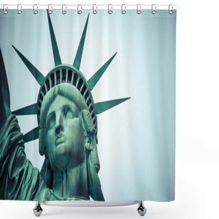 Personality  The Statue Of Liberty At New York City  Shower Curtains