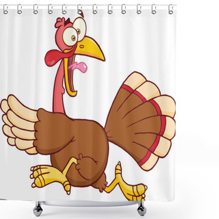 Personality  Turkey Escape Cartoon Character Shower Curtains