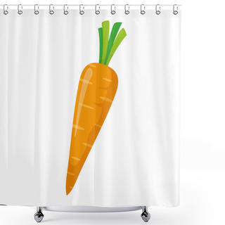 Personality  Carrot Vegetable. Shower Curtains