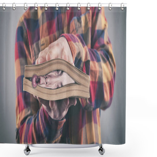 Personality  Crushed By The Book Shower Curtains