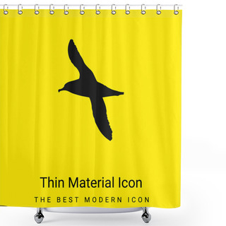Personality  Albatross Bird Shape Minimal Bright Yellow Material Icon Shower Curtains