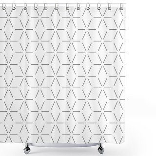 Personality  Abstract Geometric Pattern With Lines Shower Curtains