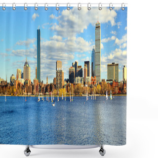 Personality  Boston Skyline Shower Curtains