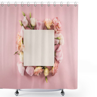 Personality  Beautiful Flowers And Blank Card Shower Curtains