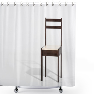 Personality  Dark Wooden Chair Shower Curtains