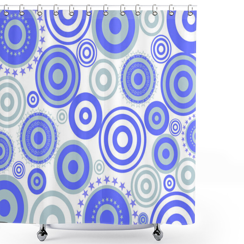 Personality  Retro circle pattern shower curtains