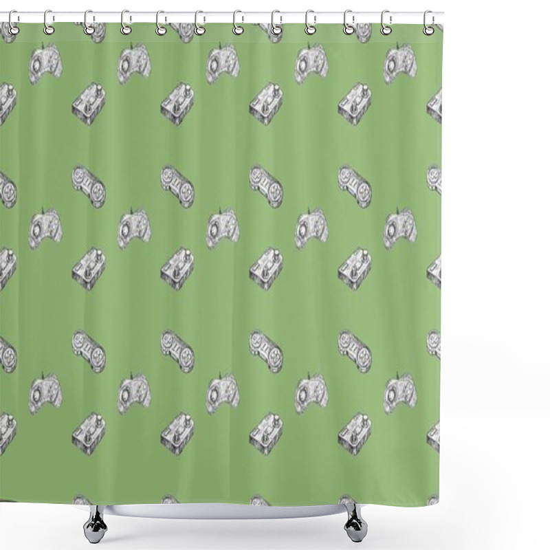 Personality  Colored background with different accessories shower curtains