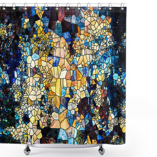 Personality  Elements Of Shape Division Shower Curtains