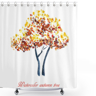 Personality  Autumn Tree. Shower Curtains