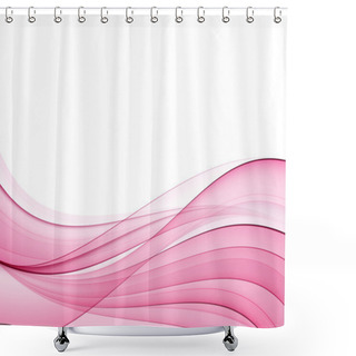 Personality  Abstract Pink Wave Shower Curtains