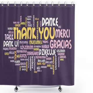 Personality  Thank You Message Shower Curtains