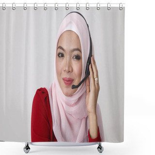 Personality  Malay Woman At Reception Shower Curtains