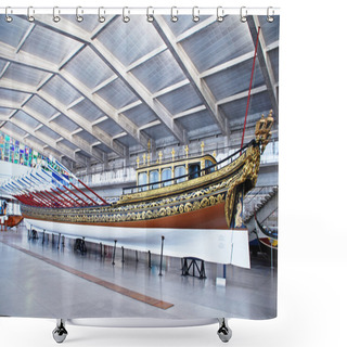 Personality  Old Ship Galleon In Maritime Museum, Lisbon, Portugal. Shower Curtains
