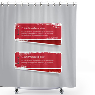 Personality  Banners With Worn Out Paint Texture, Attached With Shiny Metallic Staples Shower Curtains