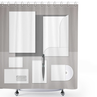 Personality  Set Of Templates Corporate Identity Shower Curtains