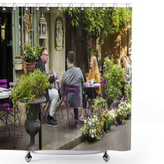 Personality  Bistrot The Old Paris In France Shower Curtains