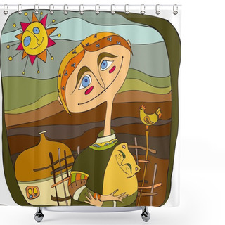 Personality  Farmer Shower Curtains