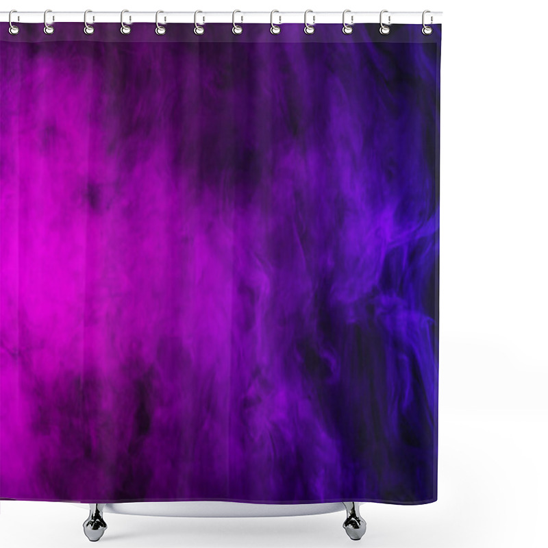 Personality  Abstract Pink And Purple Smoke On Black Background Shower Curtains