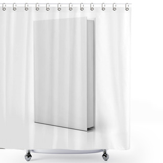 Personality  Blank Book Cover Over White Shower Curtains