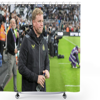 Personality  Eddie Howe Manager Of Newcastle United Before The Game During The Carabao Cup Third Round Match Newcastle United Vs Manchester City At St. James's Park, Newcastle, United Kingdom, 27th September 202 Shower Curtains