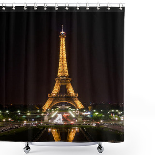 Personality  Eiffel Tower At Night Shower Curtains
