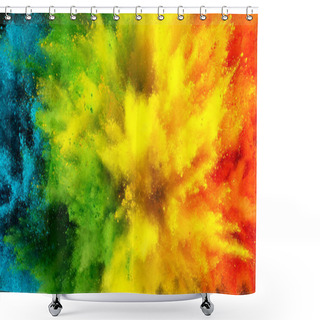 Personality  Abstract Coloured Powder Explosion Background, Various Colours Shower Curtains