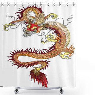 Personality  Chinese Dragon Tattoo Shower Curtains