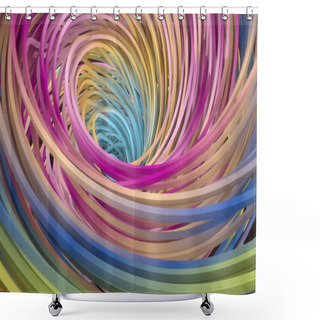Personality  3d Rendering. Abstract Background And Colors Shower Curtains