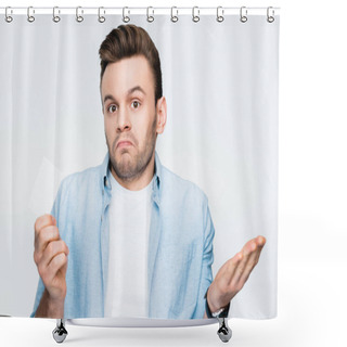 Personality  Man With Credit Card Shower Curtains