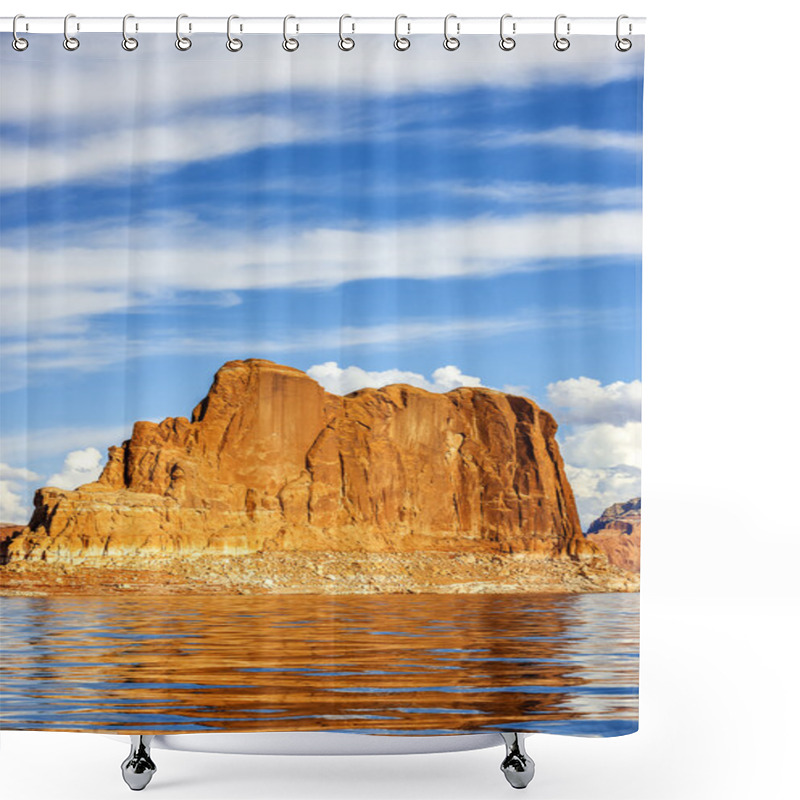 Personality  Vertical View On Famous Lake Powell Shower Curtains