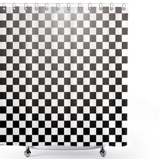 Personality  Checkered Grid Tile Shower Curtains