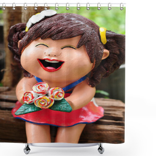 Personality  Clay Doll Shower Curtains