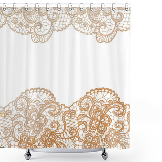 Personality  Elegant Doily On Lace Gentle Background. Shower Curtains