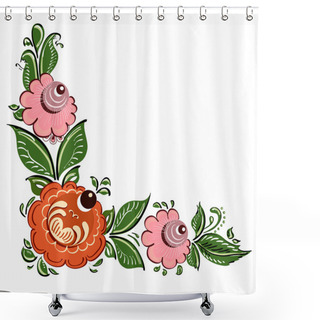 Personality  Decorative Corner Element In Russian Traditional Style Shower Curtains