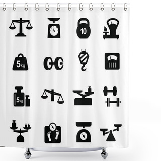 Personality  Scales Icon Shower Curtains