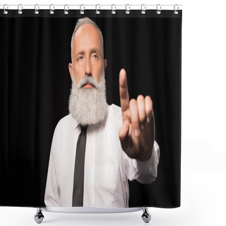 Personality  Man Pointing Finger Shower Curtains