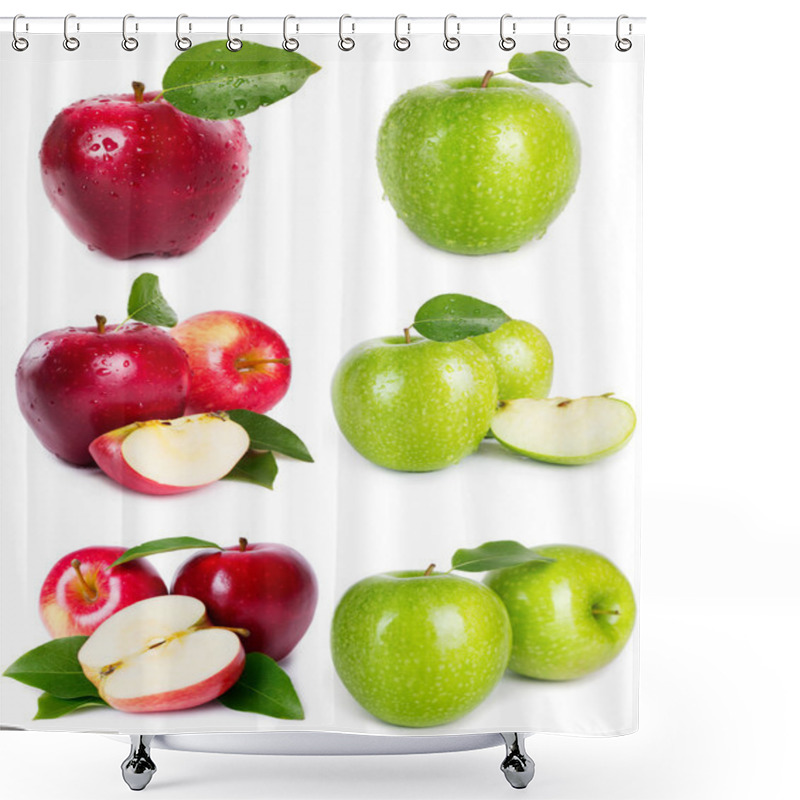 Personality  Collection of apples shower curtains